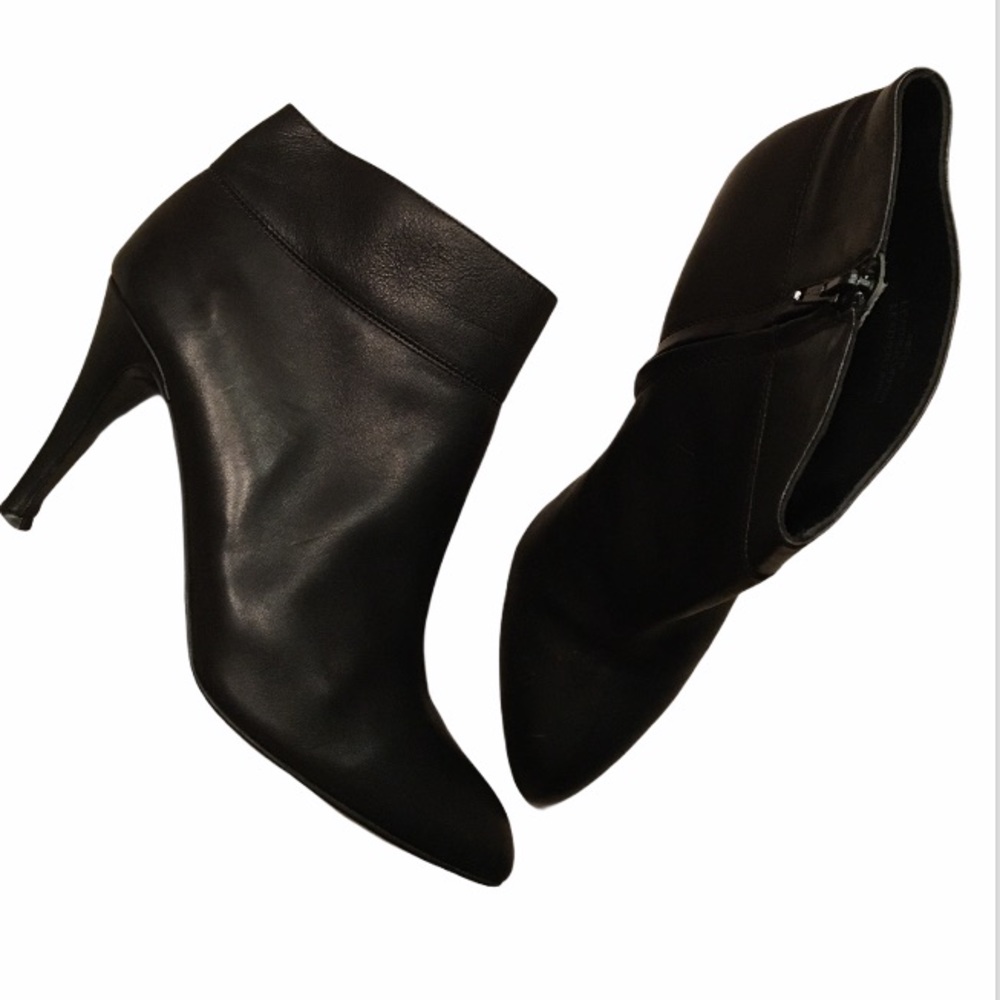 j.Crew Black Leather Booties